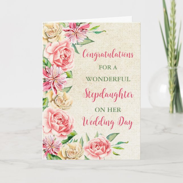 Carte Félicitations à Stepgirl Wedding Day (Devant)
