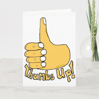 Carte Félicitations à Thumbs Up Cartoon Card