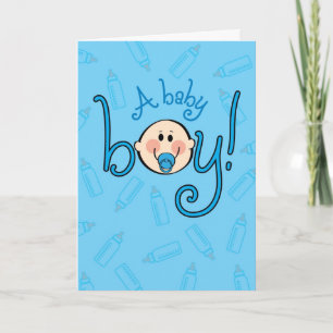 Carte Félicitations à votre bébé garçon ! Oh mon Dieu ! 