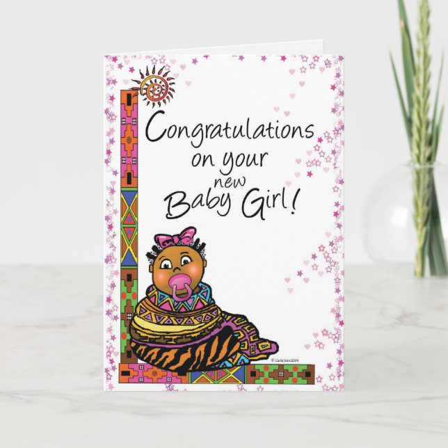 Carte Félicitations à votre petite fille ! (Devant)