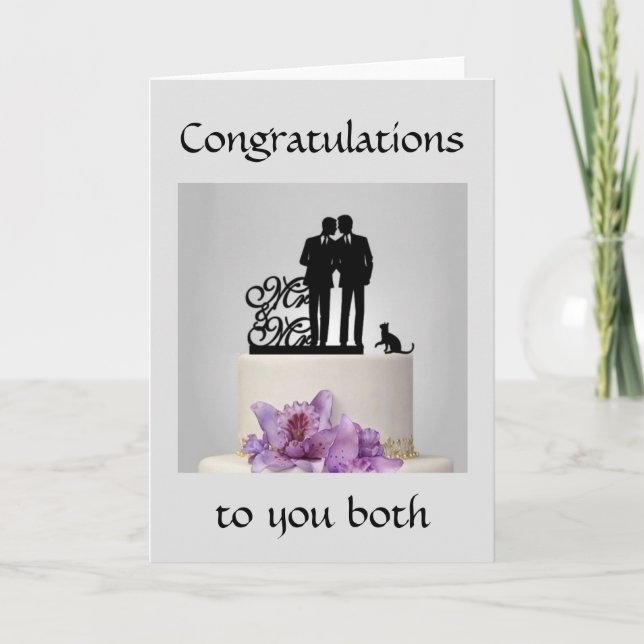 Carte Félicitations à vous deux - Silhouette Card (Devant)