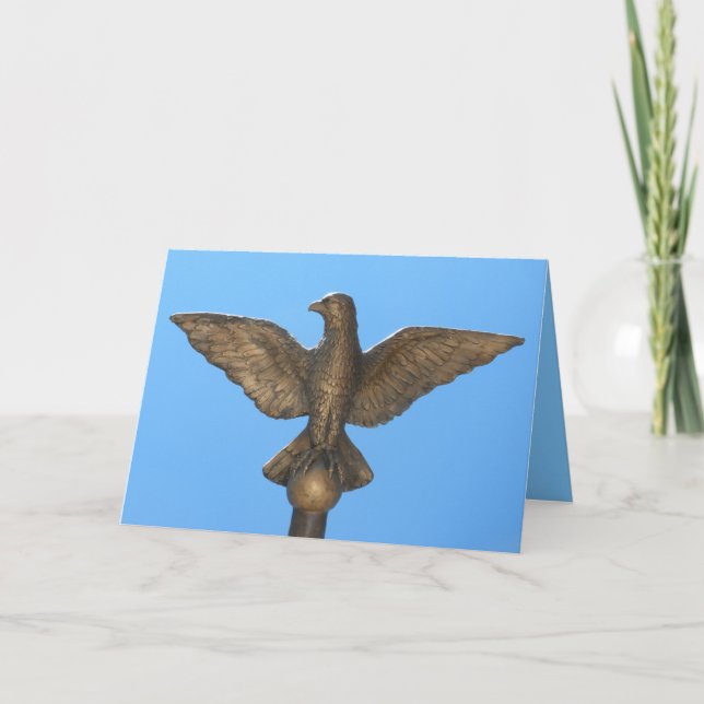 Carte Félicitations : Aigle & Ciel Bleu (Devant)