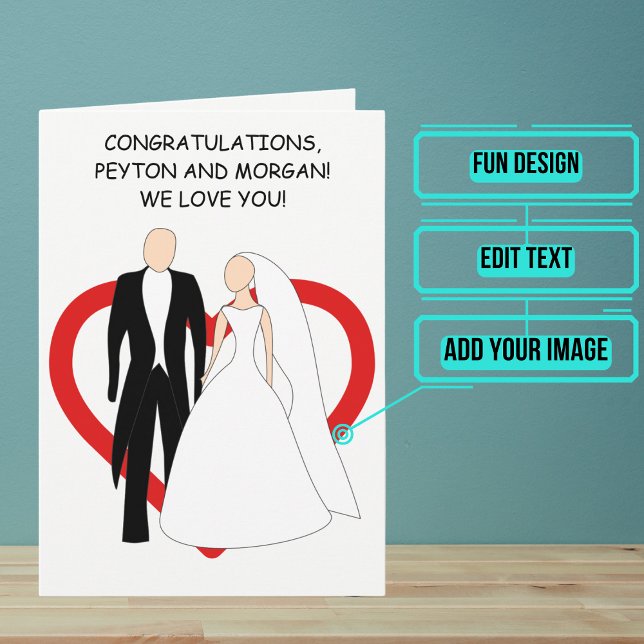 Carte Félicitations Animées au Mariage de couple (Send your love and congratulations with a modern and unique twist.)