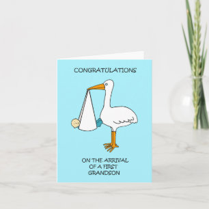 Carte Félicitations Arrivée d'un premier petit-fils