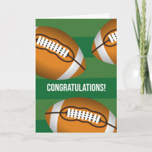 Carte Félicitations au football avec des balles de terra