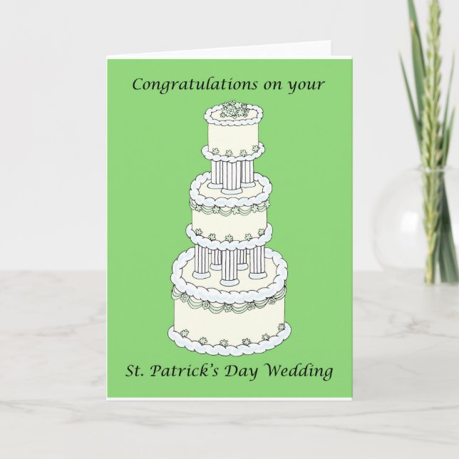 Carte Félicitations au Mariage de la Saint Patrick (Devant)