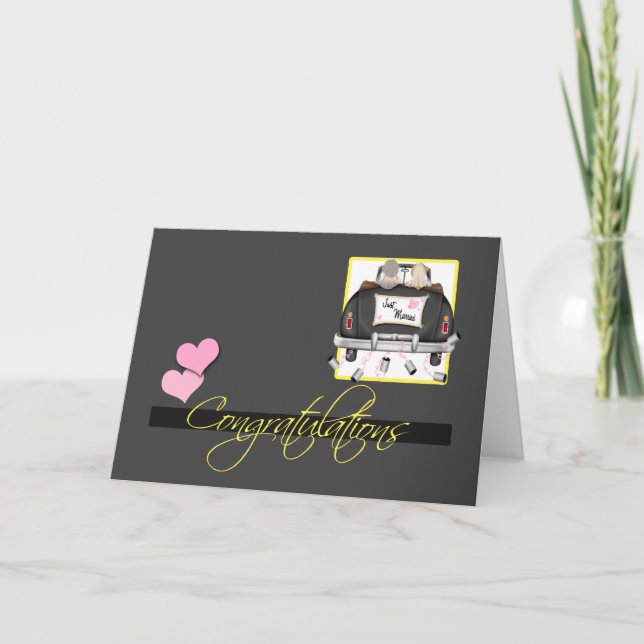 Carte Félicitations Au Mariage Des Mariées (Devant)