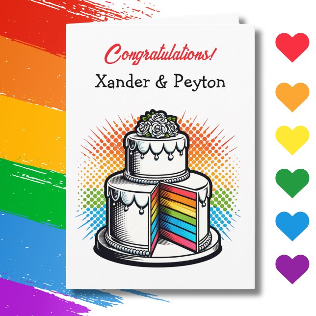 Carte Félicitations au nouveau couple | LGBTQIA+ (Créateur téléchargé)