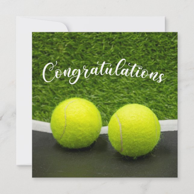 Carte Félicitations au tennis (Devant)