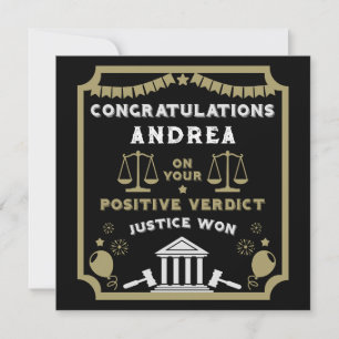 Carte Félicitations au verdict du tribunal