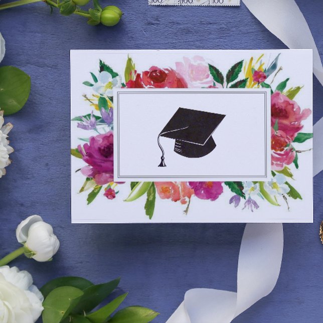 Carte Félicitations aux diplômés floraux (Créateur téléchargé)