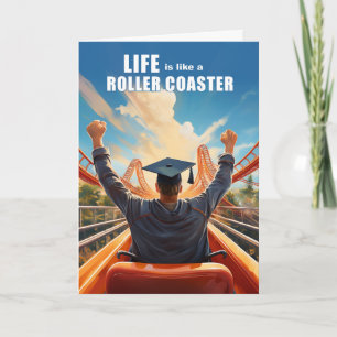 Carte Félicitations aux diplômés Rollercoaster Funny Thè