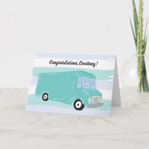 Carte Félicitations aux entreprises de camionnette alime