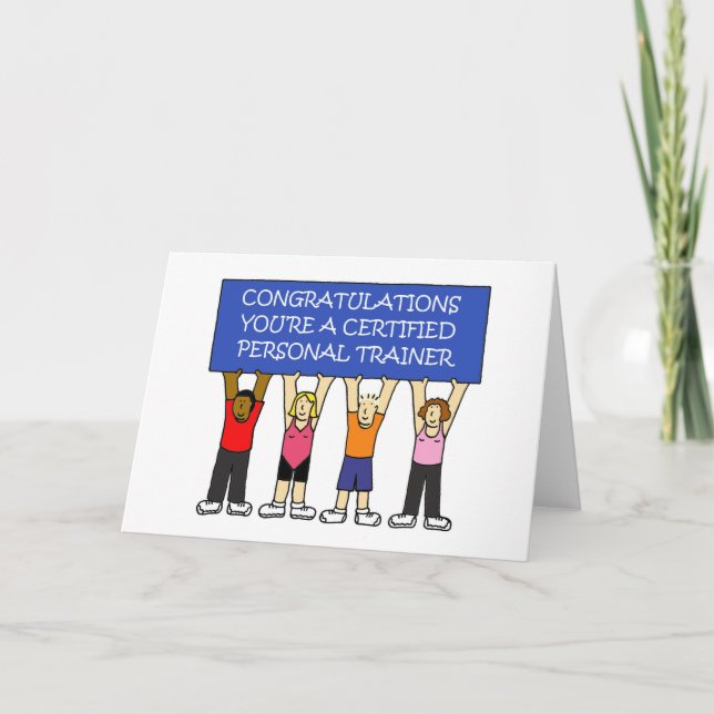 Carte Félicitations aux formateurs personnels certifiés (Devant)