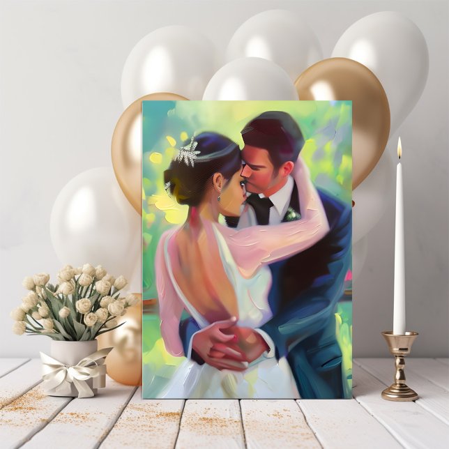 Carte Félicitations aux jeunes mariés | Couple Dancing (Créateur téléchargé)