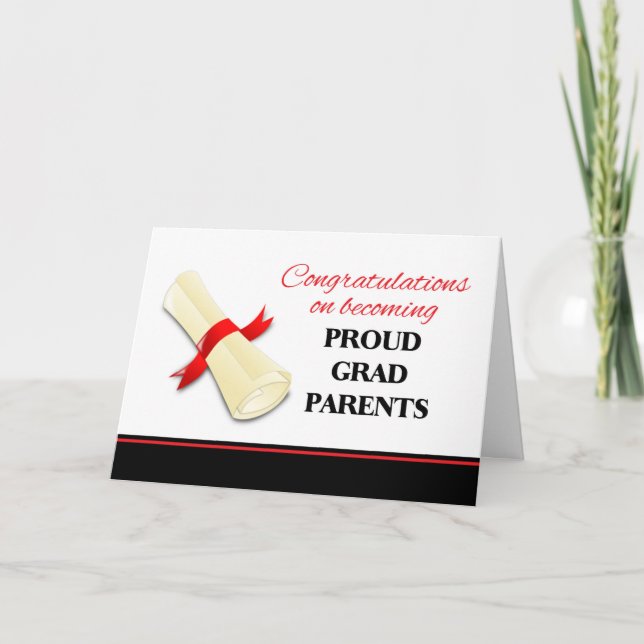 Carte Félicitations aux parents de diplômés (Devant)