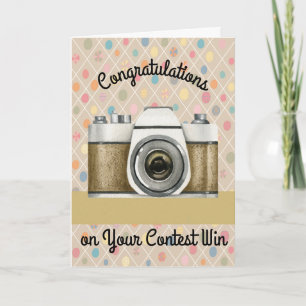 Carte Félicitations aux photographes Victoire du concour