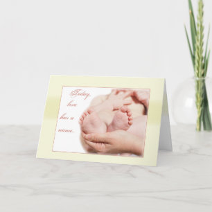 Carte Félicitations aux pieds de bébé