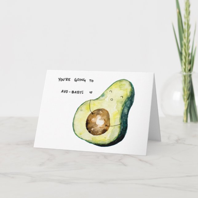 Carte Félicitations Avobaby Food Pun (Devant)