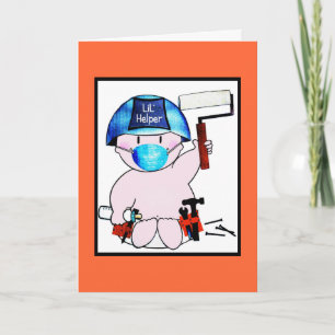 Carte Félicitations Baby Boy (thème du charpentier) Card