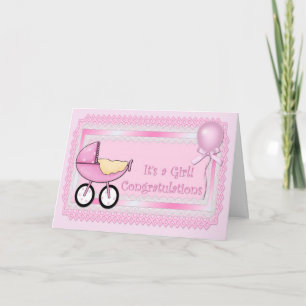 Carte Félicitations Baby Girl Card