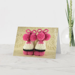 Carte Félicitations Bébé Fille (Roller Skates Booties)