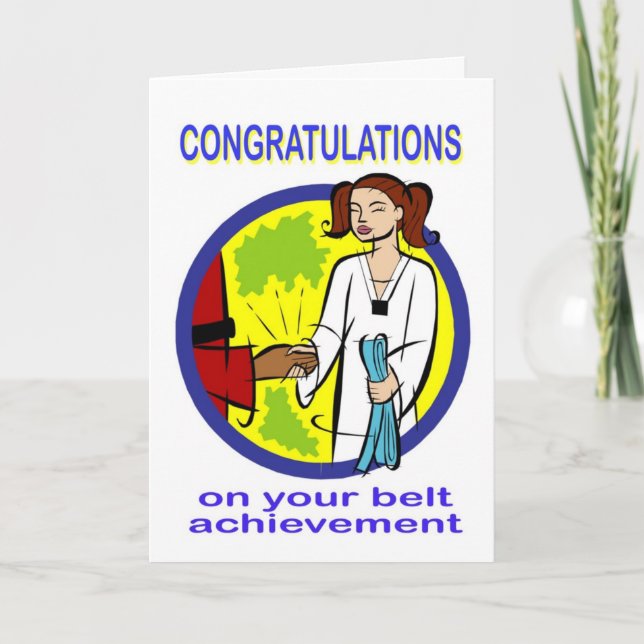Carte Félicitations Belt Achievement Card (Devant)
