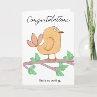 Carte Félicitations Bird