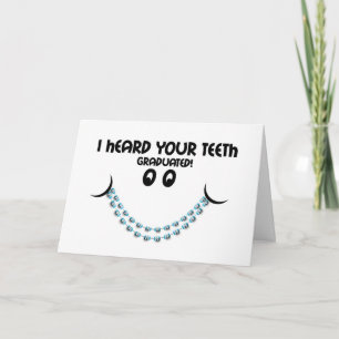 Carte Félicitations Braces Off - Dents Brace Graduée