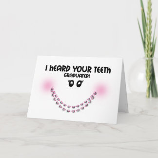 Carte Félicitations Braces Off - Dents Brace Graduée