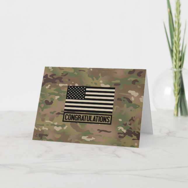 Carte Félicitations : Camouflage (Devant)