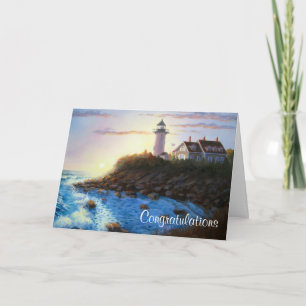 Carte Félicitations Cape Cod MASS Lighthouse Card