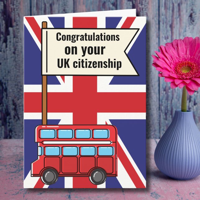 Carte Félicitations Citoyenneté britannique Grande-Breta (Créateur téléchargé)