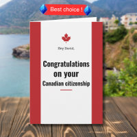 Félicitations Citoyenneté canadienne Canada Drapea
