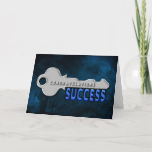 CARTE FÉLICITATIONS - CLÉ DU SUCCÈS