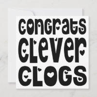 Félicitations Clogs Intelligents Coeurs de texte E