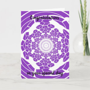 Carte Félicitations Conception moderne violet