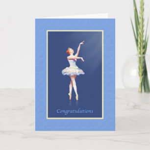 Carte Félicitations, Considérant, Ballerina On Pointe