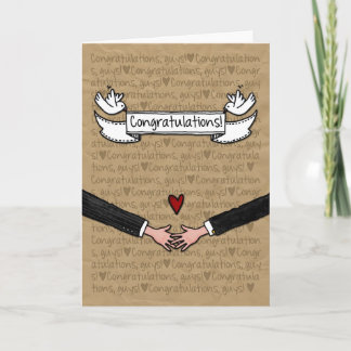 Carte Félicitations - Couple gay marié