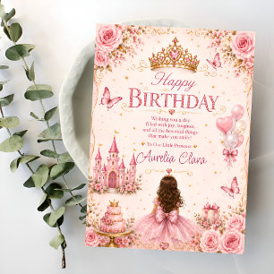 Carte Félicitations d'anniversaire de la Princesse Rose