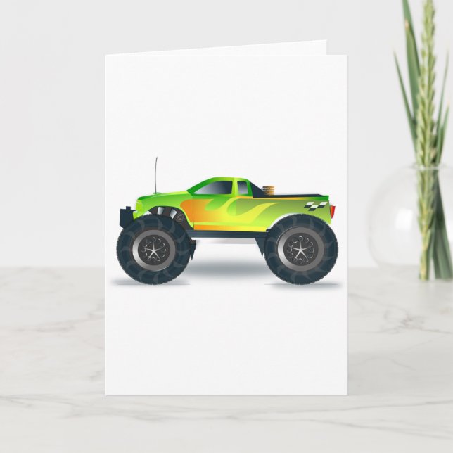 Carte Félicitations de destin du monstre 4x4 ATV de (Devant)