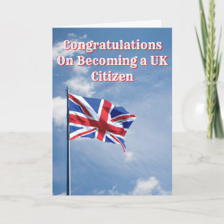 Carte Félicitations de devenir un citoyen britannique An