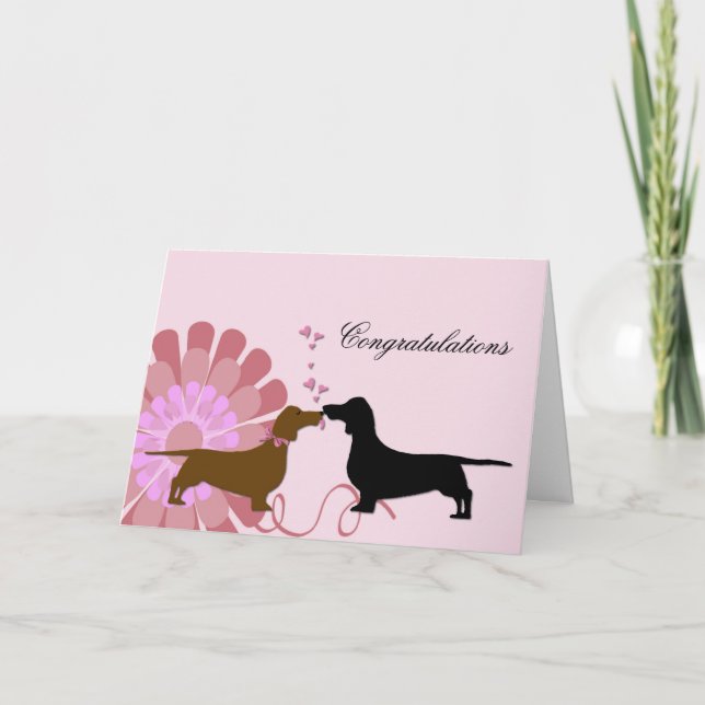 Carte Félicitations de fiançailles de mariage de Doxie (Devant)