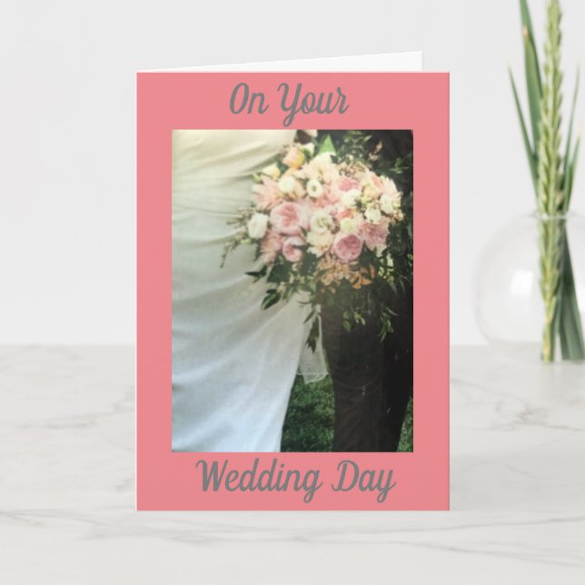 CARTE FÉLICITATIONS DE LA JOURNÉE DU MARIAGE AUX NOUVELL (Devant)