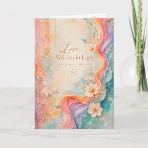 Carte Félicitations de mariage florales avec amour écrit