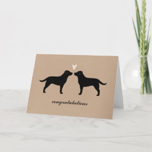 Carte Félicitations de mariage pour Retrievers Labrador 
