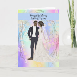 Carte Félicitations de mariage pour un couple noir