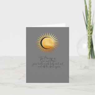 Carte Félicitations de mariage - Soleil et Lune