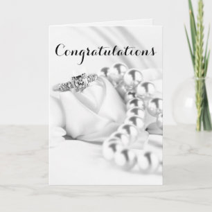 Carte Félicitations Diamond Fiançailles Ring Card