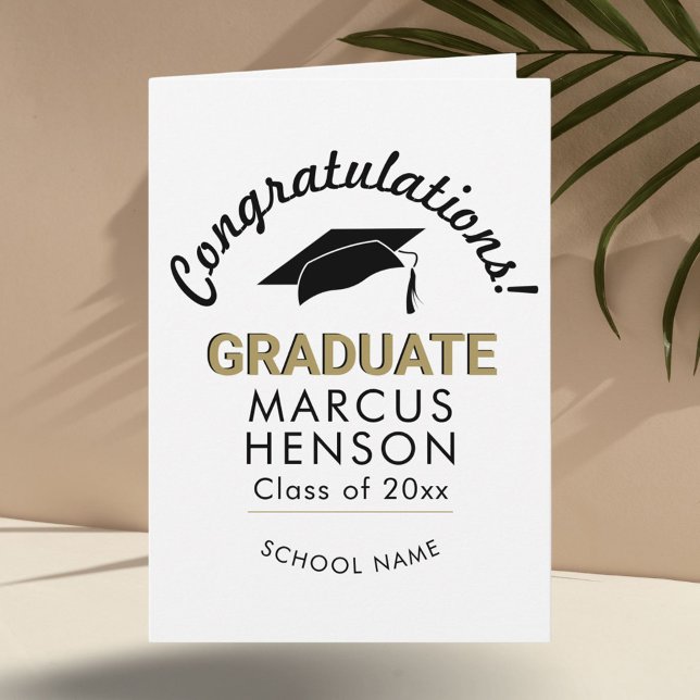 Carte Félicitations Diplômé Cap Graduate (Créateur téléchargé)